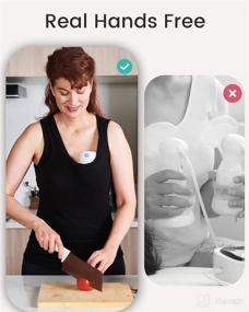 img 2 attached to 🍼 Mumeasy Double Wearable Breast Pump, Portable Electric Hands-Free Breast Pump with 2 Modes & 9 Levels, S12, 24mm Flange, Purple