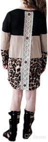 img 2 attached to 🐆 Leopard Print Family Matching Sweatshirt Top - Mommy and Me Outfits, Round Neck Casual Blouse Shirt