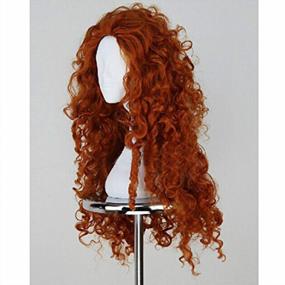 img 3 attached to Angelaicos Women'S Fluffy Wavy Halloween Merida Wig - Perfect For Party Costumes!