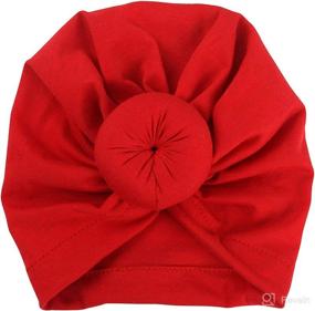 img 3 attached to 👶 Adorable Bow Knot Turban Hats for Baby Infants by DRESHOW - Soft, Cute, and Stylish Nursery Beanies