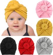 👶 adorable bow knot turban hats for baby infants by dreshow - soft, cute, and stylish nursery beanies logo