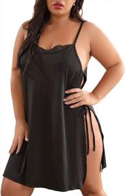 img 4 attached to Flaunt Your Curves With XAKALAKA'S Plus Size Lace Babydoll Lingerie