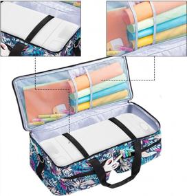 img 2 attached to Floral Carrying Bag Compatible With Cricut Explore Air And Maker - Waterproof Tote For Supplies | KGMCARE