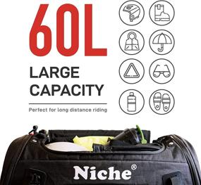 img 1 attached to 🏍️ Dual Use Niche Motorcycle Tail Bag: Versatile Shoulder Duffle for Weather Resistant Touring and Sports Bikes - NMO-2211