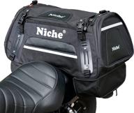 🏍️ dual use niche motorcycle tail bag: versatile shoulder duffle for weather resistant touring and sports bikes - nmo-2211 логотип