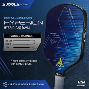 img 3 attached to JOOLA Ben Johns Hyperion Pickleball Paddle - Carbon Surface With High Grit & Spin, Elongated Handle, USAPA Approved 2022 Ben Johns Paddle - Available With Pickle Ball Paddle Cover