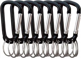 img 4 attached to 6 Pack Of VictorHome'S Aluminum Carabiner Keychain With 3 Key Rings