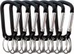 6 pack of victorhome's aluminum carabiner keychain with 3 key rings logo
