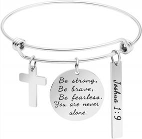 img 4 attached to Christian Bracelet For Women With Inspirational Bible Verses - Memgift Expandable Jewelry Gift