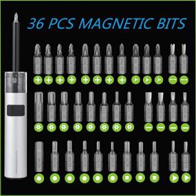 img 2 attached to 40-In-1 Wowstick SD Cordless Rechargeable Screwdriver Set With LED Lights For Chairs, Bicycles, Mainframes, Guitars & Air Conditioning