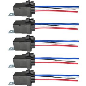 img 4 attached to 5 Pack Of Heavy-Duty Waterproof Relays With Harness - SPST Automotive Relay With 12 AWG Tinned Copper Wires, 40/30AMP 12V DC From Irhapsody