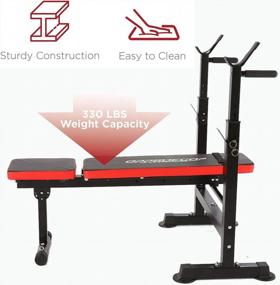 img 1 attached to Black Multifunctional Olympic Workout Bench With Adjustable Features, Preacher Curl And Leg Developer For Comprehensive Indoor Exercise