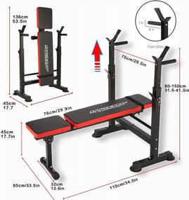 img 3 attached to Black Multifunctional Olympic Workout Bench With Adjustable Features, Preacher Curl And Leg Developer For Comprehensive Indoor Exercise