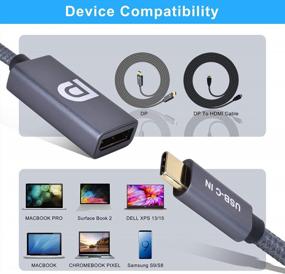 img 1 attached to 2 Pack USB C To DisplayPort Adapter 4K 60Hz, Thunderbolt 3 Compatible For MacBook 13/13.3 2018-2020, IPad Air Pro 11/12.9 & Surface Book Pro 7