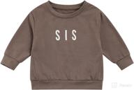 bubba/sis letter sweatshirt pullover long sleeve t-shirt tops sweater - warm fall winter clothes for baby boys and girls logo