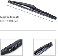 🚗 otuayauto 12-inch rear windshield wiper blades - 2 pack car back window wipers - compatible with toyota rav4, toyota highlander, dodge journey, jeep grand cherokee, land rover discovery logo