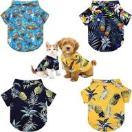 🐶 dog hawaiian shirt for small to large dogs - cool pet t-shirts for beach, breathable summer clothes - parrot & sailboat designs - medium size логотип