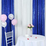 добавьте блеска своему мероприятию с помощью штор trlyc royal blue sequin backdrop - 2 панели 2ftx8ft логотип