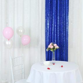 img 2 attached to Add Some Sparkle To Your Event With Trlyc Royal Blue Sequin Backdrop Curtains - 2 Panels 2FTx8FT