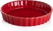 ceramic pie pan for baking 9.5 inch round wavelet fringe non-stick pie plate pumpkin apple pots red logo