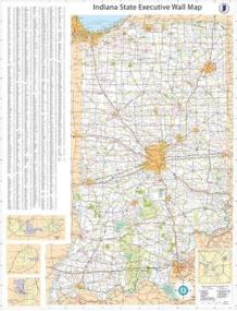 img 1 attached to Indiana State Executive Wall Map, Laminated, 36X54 Inches, Official