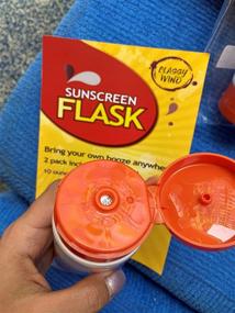 img 2 attached to 🍷 Classy Wino XL 10oz Sunscreen Flask - Take Booze Anywhere! Set of 2 with FREE Funnel and Leak-Proof Safety Seals