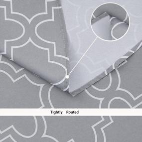 img 2 attached to Water-Repellent And Spill-Proof Printed Table Cover For Square Tables In Light Grey - 52 X 52 Inches