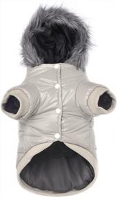 img 4 attached to Warm & Windproof Dog Coats For Small Dogs - LesyPet Grey S