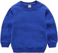 aiwuhe solid pullovers sweatshirt long sleeve t-shirt for baby boys & girls, cotton crewneck thin tops, 1-8 years, blouse логотип