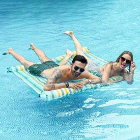 img 3 attached to Enjoy Water Fun In Style With FindUWill Oversized Pool Floats Raft - Perfect For Saddle, Lounge Chair, Hammock, Drifter Experience