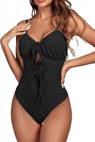 img 4 attached to Stand Out In Style With LYANER Women'S Sleeveless V-Neck Bodysuit Leotard Top