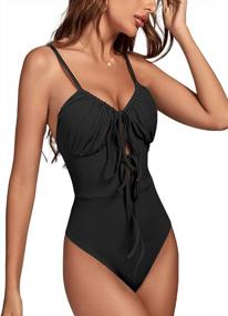img 2 attached to Stand Out In Style With LYANER Women'S Sleeveless V-Neck Bodysuit Leotard Top