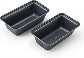 img 4 attached to Set Of 2 Official Instant Pot Mini Loaf Pans, Gray, Compatible With 6-Quart And 8-Quart Cookers