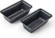 set of 2 official instant pot mini loaf pans, gray, compatible with 6-quart and 8-quart cookers logo
