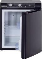 3-way propane refrigerator 1.4 cu.ft - 12v/110v/gas rv fridge w/no freezer for camping, cabin & off-grid use - black logo