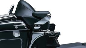 img 2 attached to Stealth Foldable Passenger Armrests for Harley-Davidson Motorcycles (1997-2013) - Kuryakyn 8958, Chrome/Black