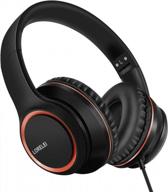 experience superior sound quality with lorelei x8 over-ear wired headphones with microphone - lightweight, foldable & portable in space black logo