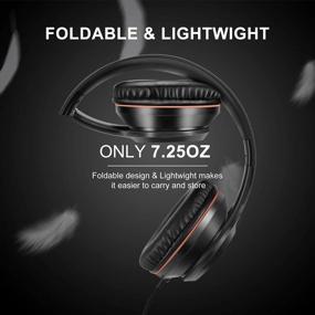 img 1 attached to Experience Superior Sound Quality With LORELEI X8 Over-Ear Wired Headphones With Microphone - Lightweight, Foldable & Portable In Space Black