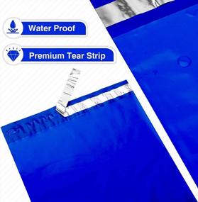 img 2 attached to 100Pcs 12X15.5" Fuxury/ Fu Global Poly Mailers Bags For Clothing - Bulk Blue Plastic Envelopes For Small Business Shipping & Self-Seal T-Shirt/ Shirt Packaging.
