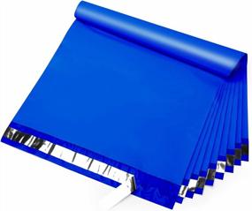 img 4 attached to 100Pcs 12X15.5" Fuxury/ Fu Global Poly Mailers Bags For Clothing - Bulk Blue Plastic Envelopes For Small Business Shipping & Self-Seal T-Shirt/ Shirt Packaging.