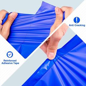img 1 attached to 100Pcs 12X15.5" Fuxury/ Fu Global Poly Mailers Bags For Clothing - Bulk Blue Plastic Envelopes For Small Business Shipping & Self-Seal T-Shirt/ Shirt Packaging.