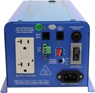 aims power picoglf6w12v120vetl marine grade pure sine inverter charger - blue, conformal coated | 600w, 1800w surge logo