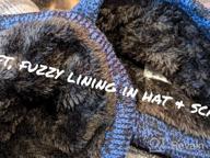 картинка 1 прикреплена к отзыву Набор зимних теплых вязаных шапок с помпонами, шарфов и перчаток с сенсорными наконечниками для детей девочек: шарф-воротник с толстой флисовой подкладкой. от Marcus Block