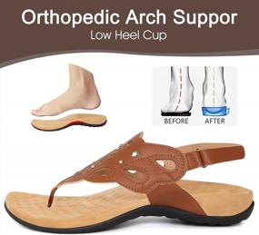 img 3 attached to Experience Ultimate Comfort And Support With Athlefit Women'S Orthotic Sandals - Perfect For Walking!
