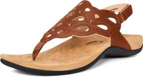 img 4 attached to Experience Ultimate Comfort And Support With Athlefit Women'S Orthotic Sandals - Perfect For Walking!