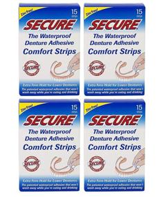 img 4 attached to Enhanced Denture Care with Secure Denture Adhesive Strips Pack - Oral Care Solution