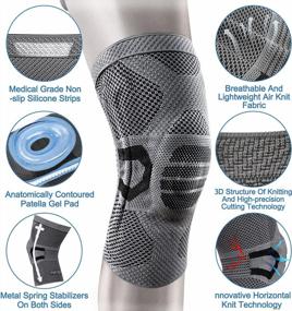 img 3 attached to Neenca Professional Knee Brace: облегчение боли, восстановление суставов и стабильность при беге, тренировках и артрите.