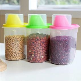 img 1 attached to BPA-Free Plastic Food Saver Containers - Set Of 6, Large & Small In Pink, Green And Yellow (QI003216.6)
