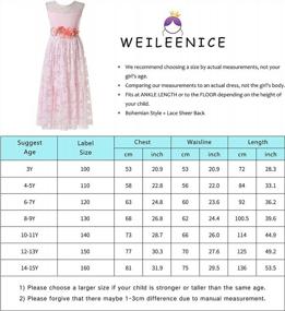 img 2 attached to Bohemian Chic: Weileenice Flower Girls Wedding Gown With Sheer Back And Lace Details