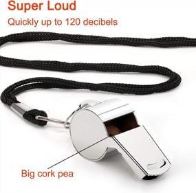 img 3 attached to 🔔 High-Quality Stainless Steel Fya Whistle with Lanyard - Ultra Loud Sports Whistle for Referees, Coaches, Police, Outdoor Sports, and Emergency Situations
